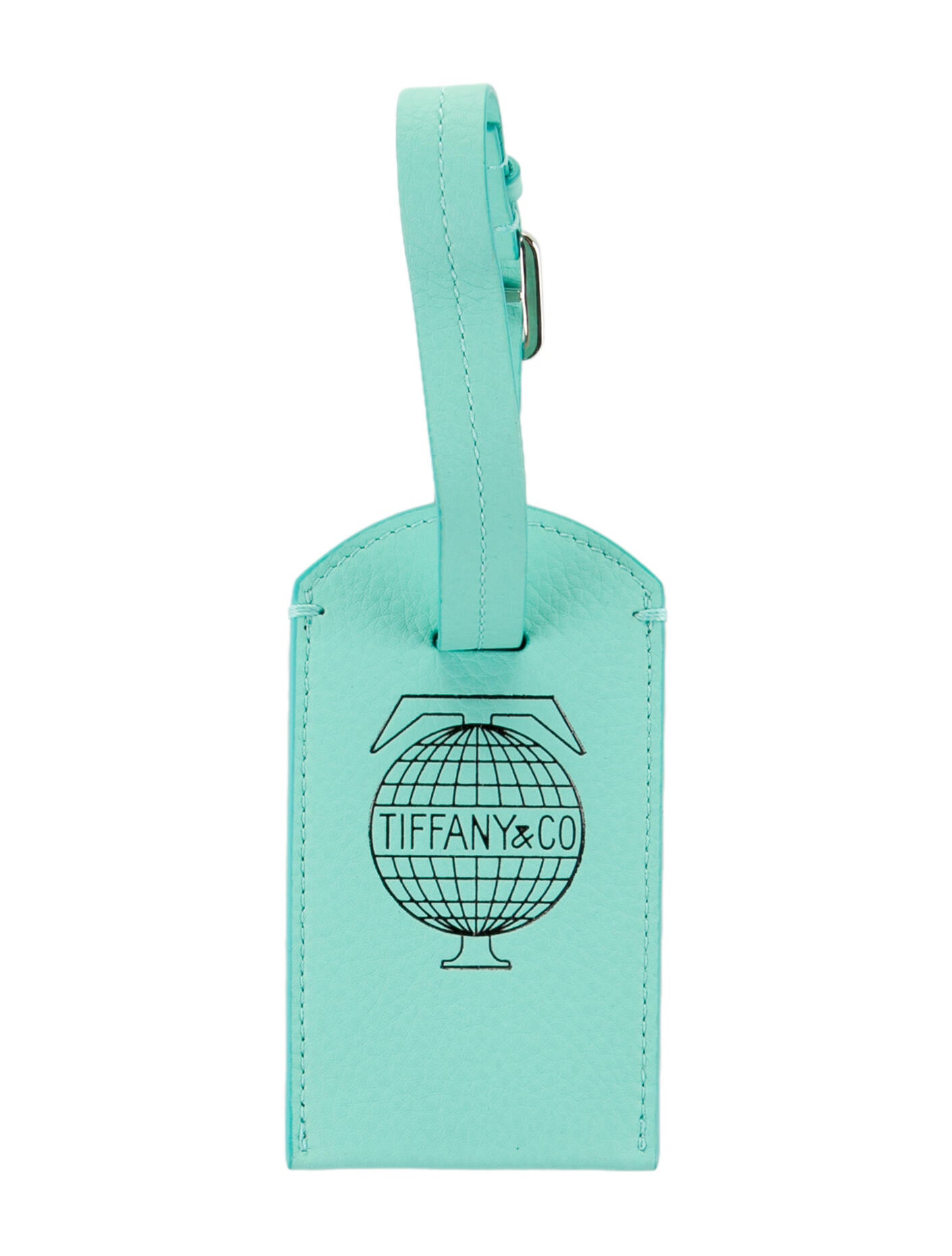 Tiffany & Co. Leather Logo Luggage Tag - Blue Travel, Accessories