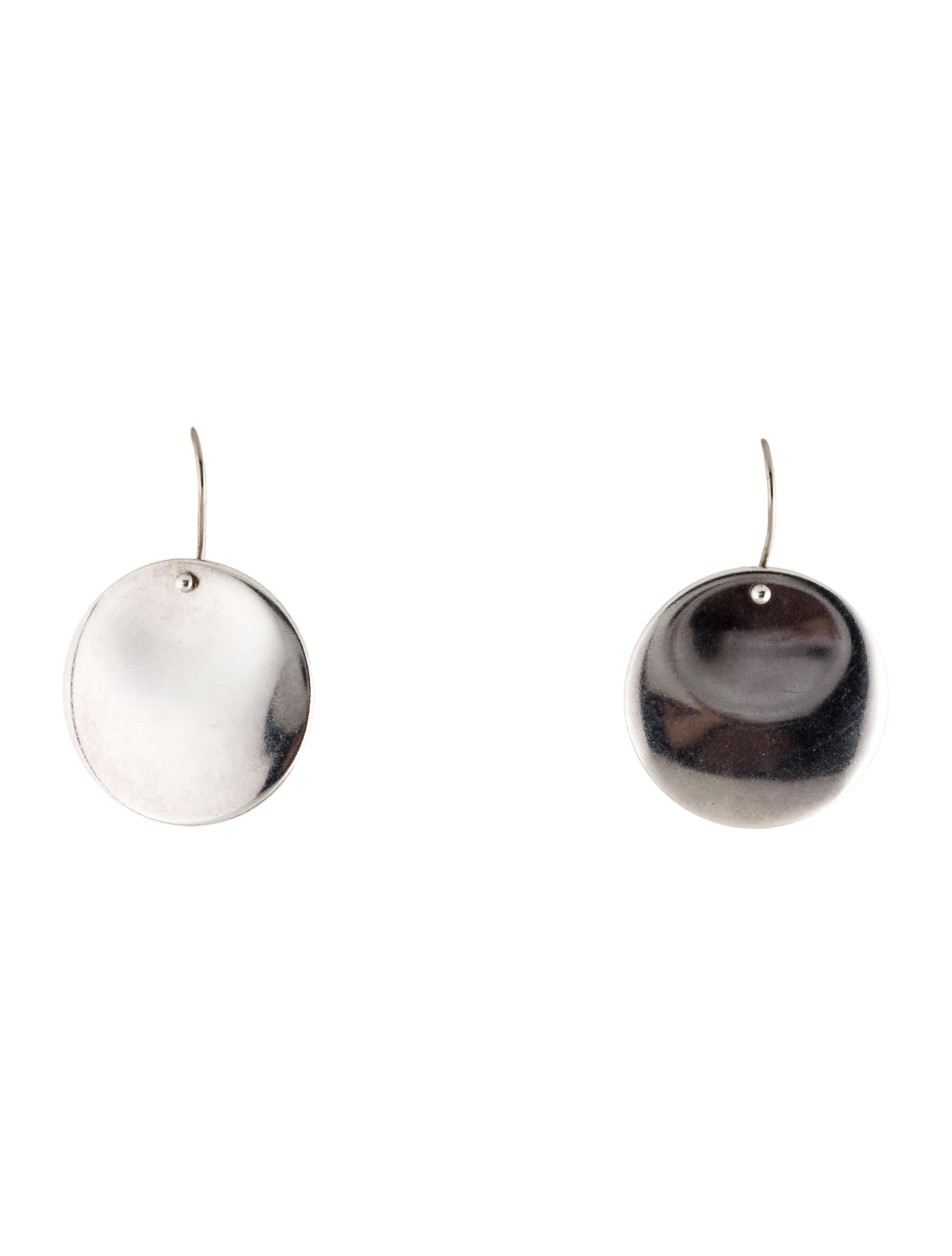 Tiffany & Co. Elsa Peretti Round Earrings - 14K White Gold