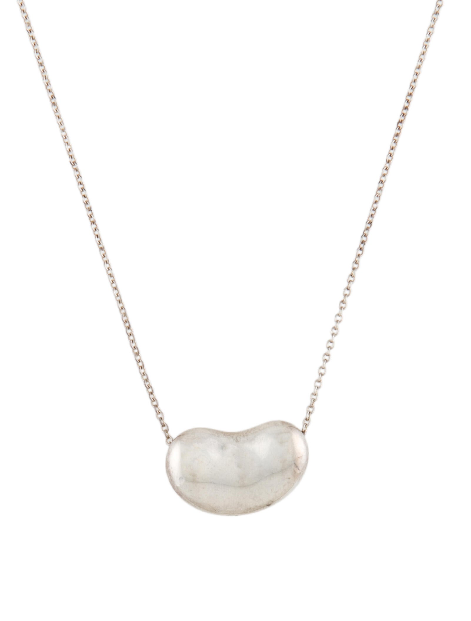 Tiffany & Co. Bean Pendant Sterling Silver Pendant Necklace