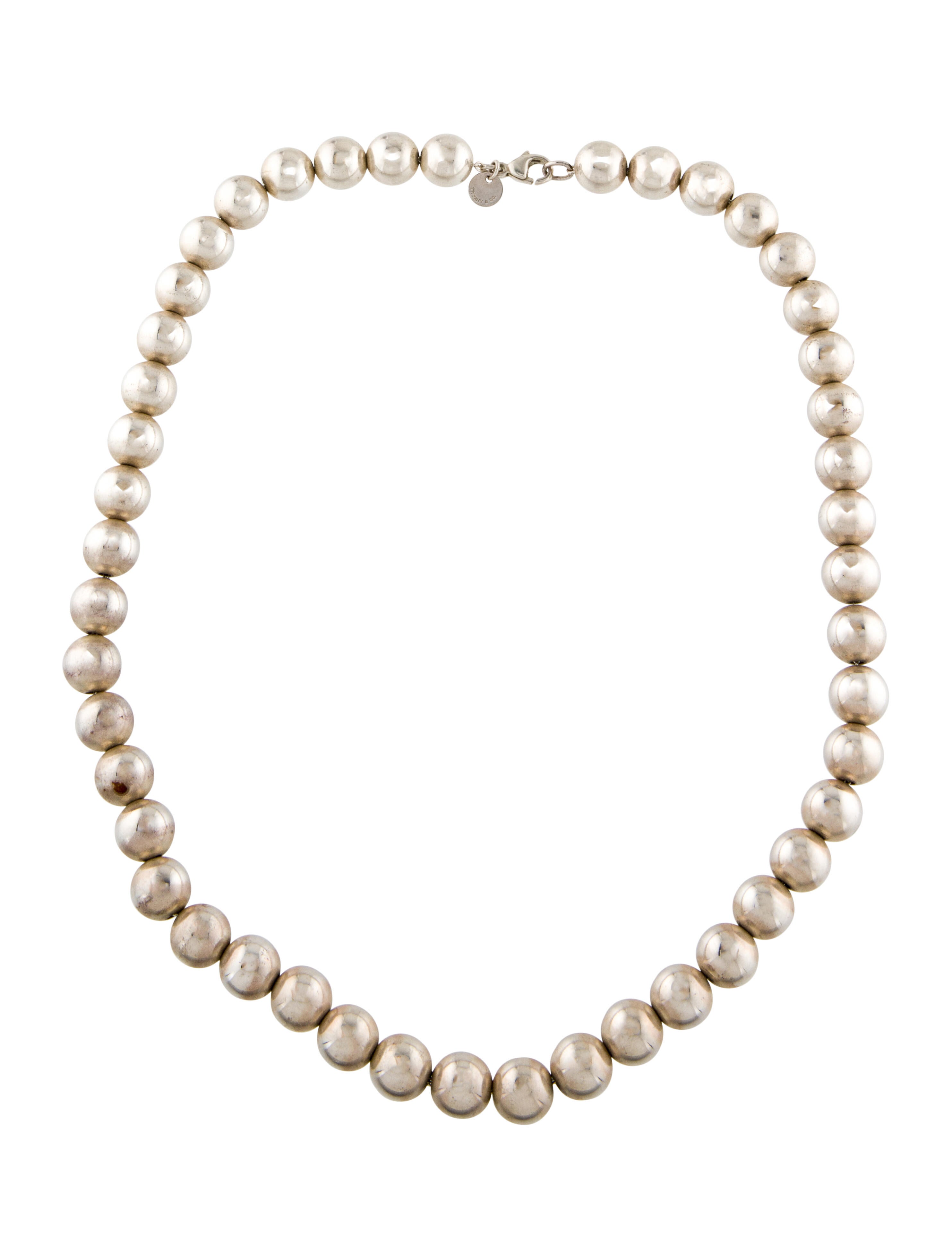 Tiffany & Co. 18K Ball Hammered Pendant Necklace 18K Yellow Gold Bead