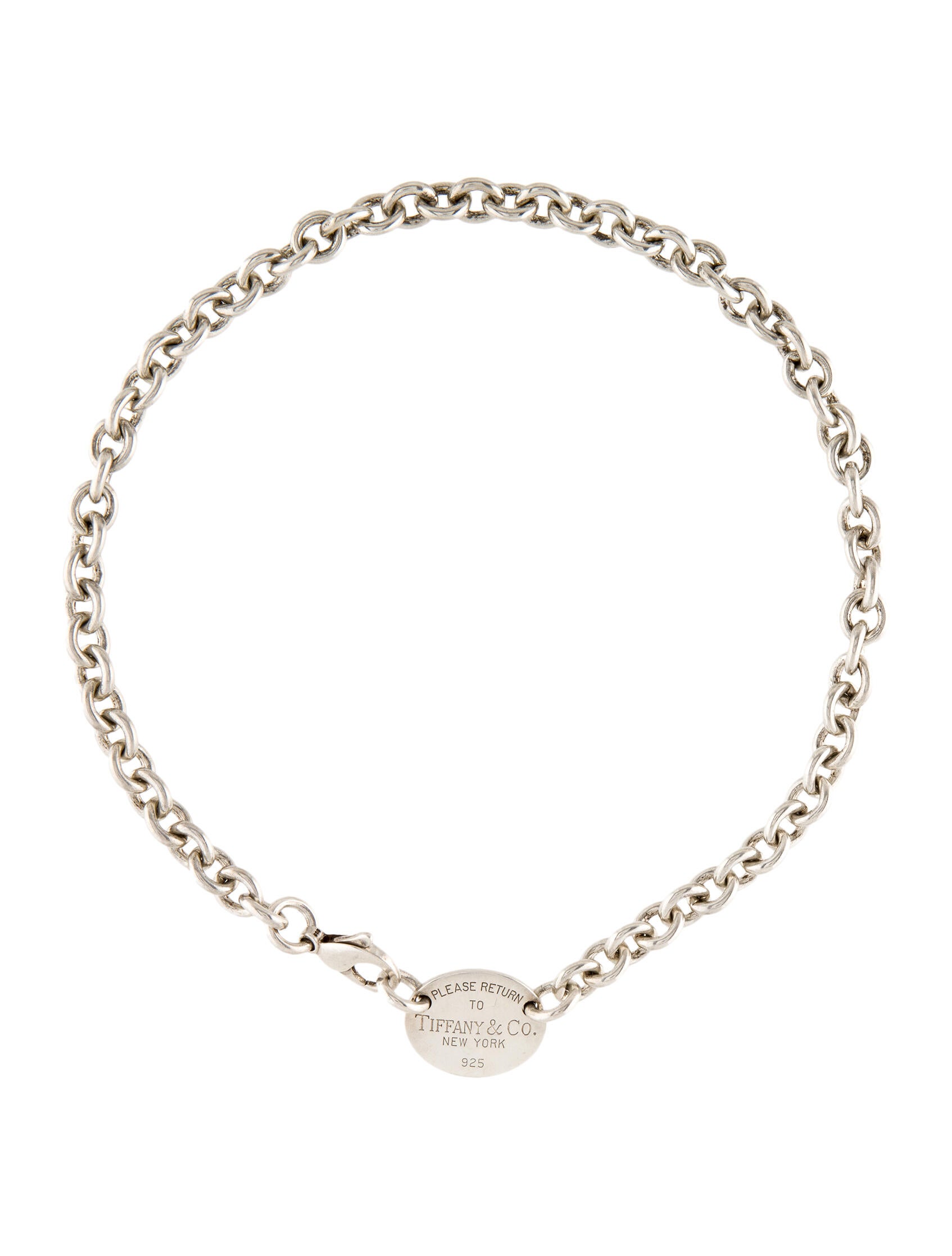 Tiffany & Co. Oval Tag Necklace
