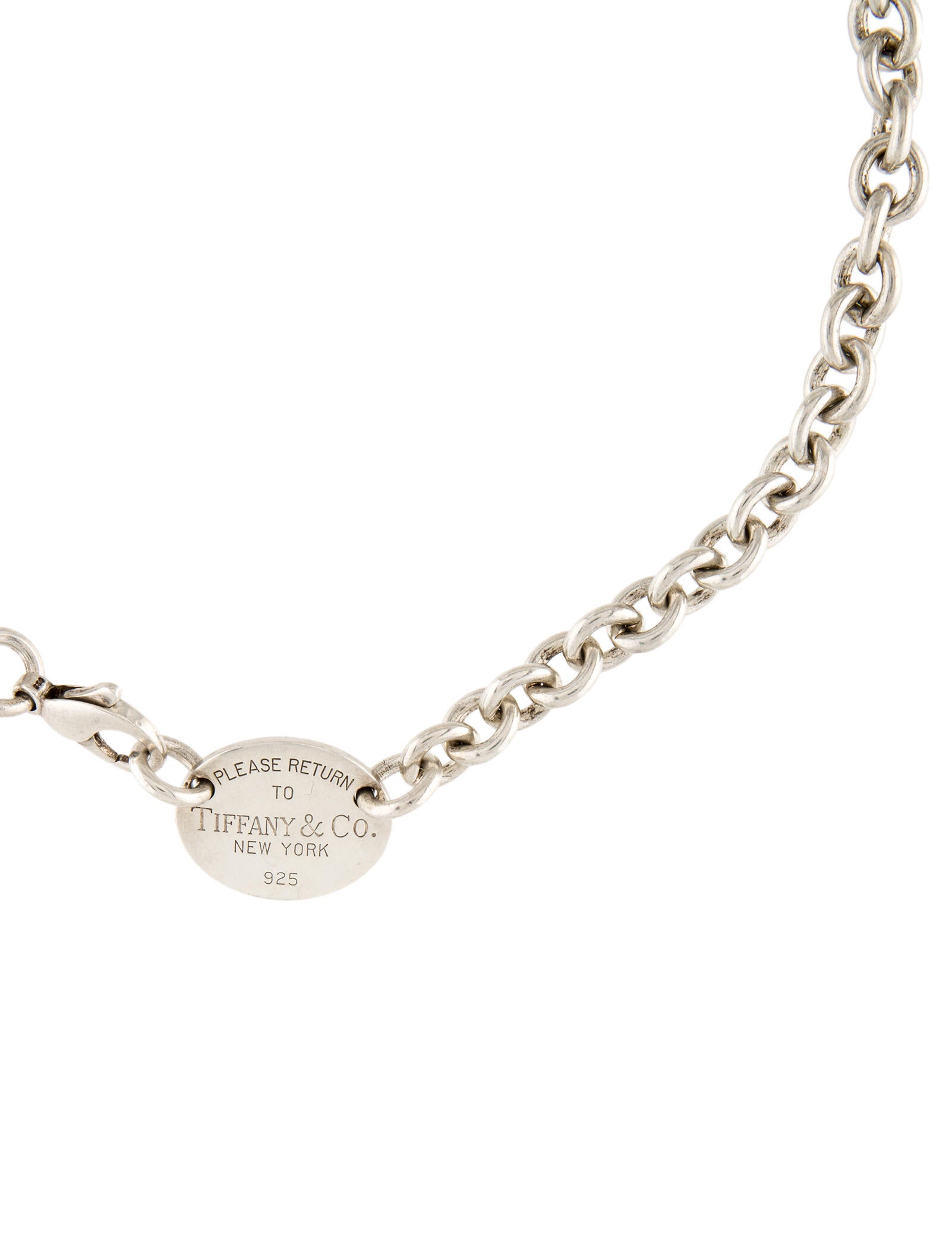 Tiffany & Co. Oval Tag Necklace