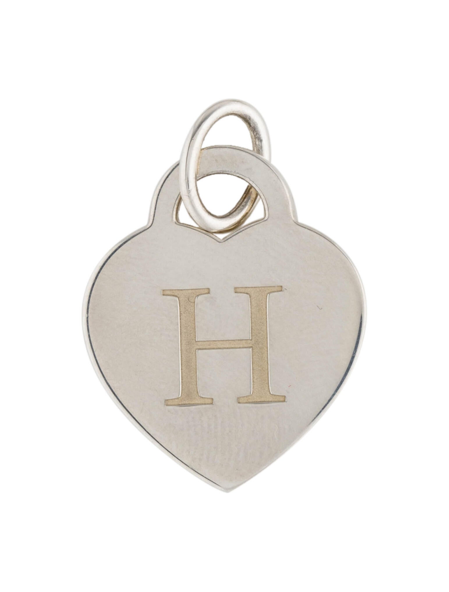 Tiffany alphabet heart tag letter Clearance