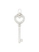 Tiffany & Co. Platinum Diamon Tiffany Keys Mini Heart Key Charm