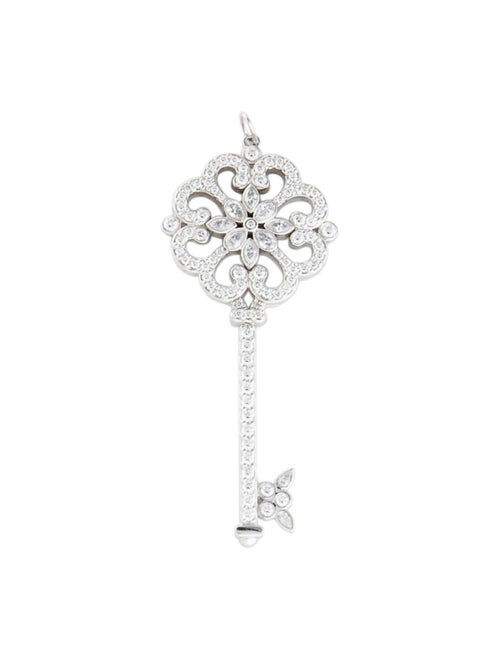 Tiffany & Co. Platinum Diamond Enchant Primrose Keys Pendant