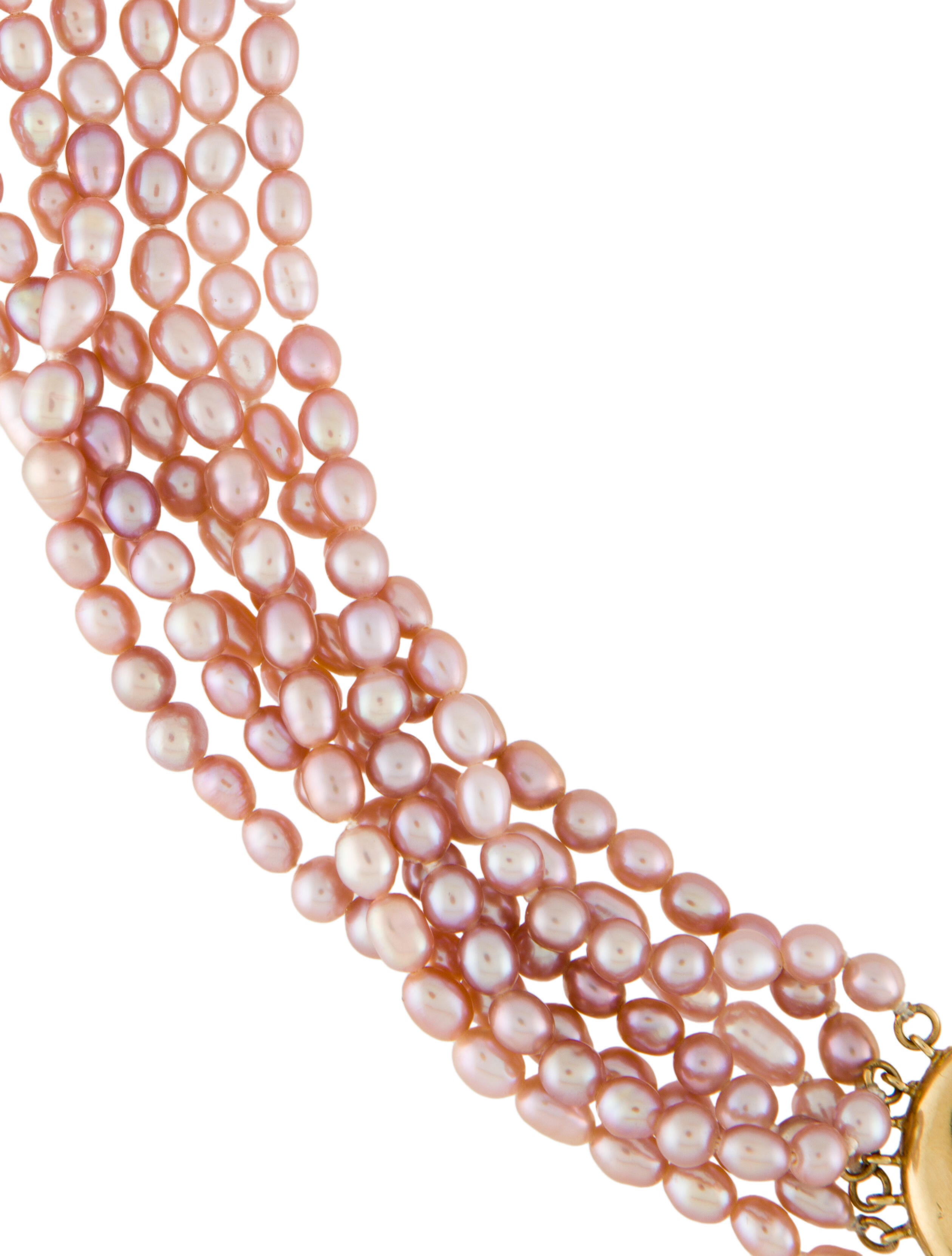 Tiffany & Co. Vintage 18K Pearl Seven Strand Necklace 18K Yellow Gold
