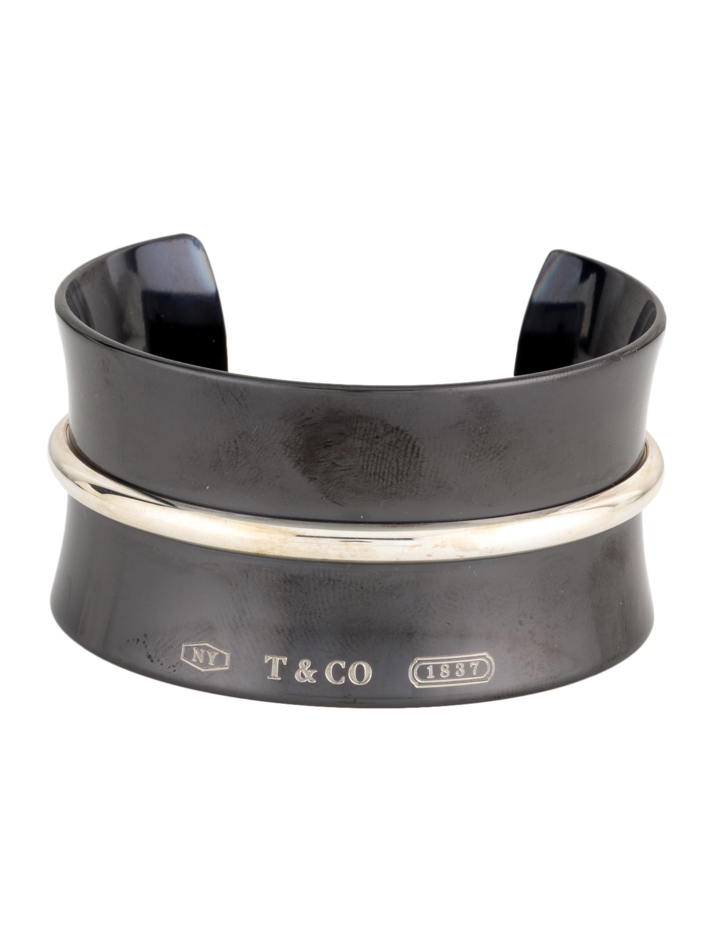Tiffany & Co. 1837 Titanium Cuff Sterling Silver Cuff, Bracelets