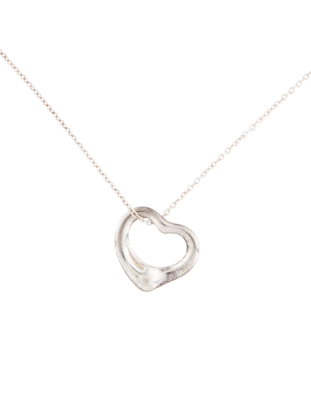Tiffany & Co. Open Heart Pendant Necklace