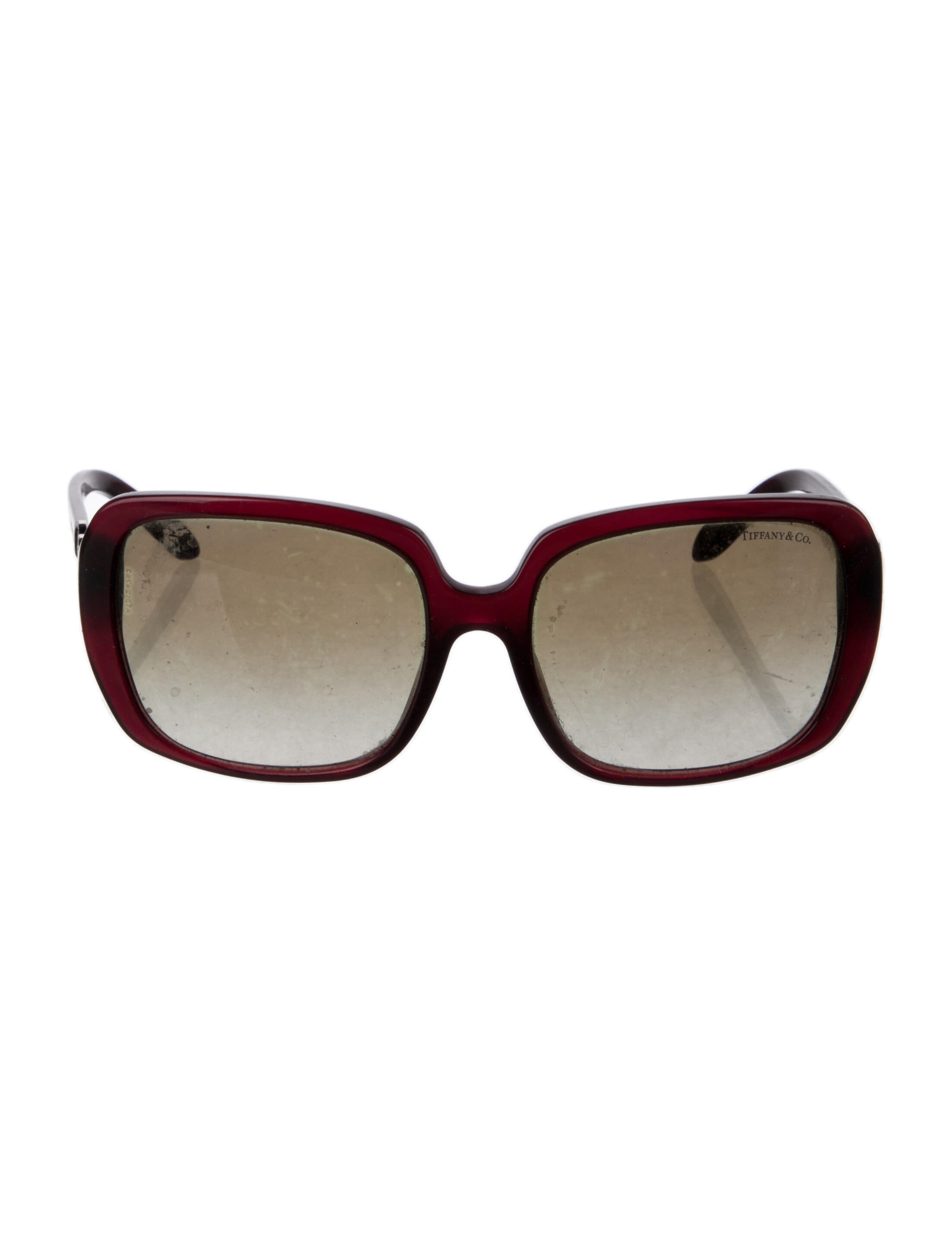 Tiffany & Co. Square Gradient Sunglasses Red Sunglasses, Accessories