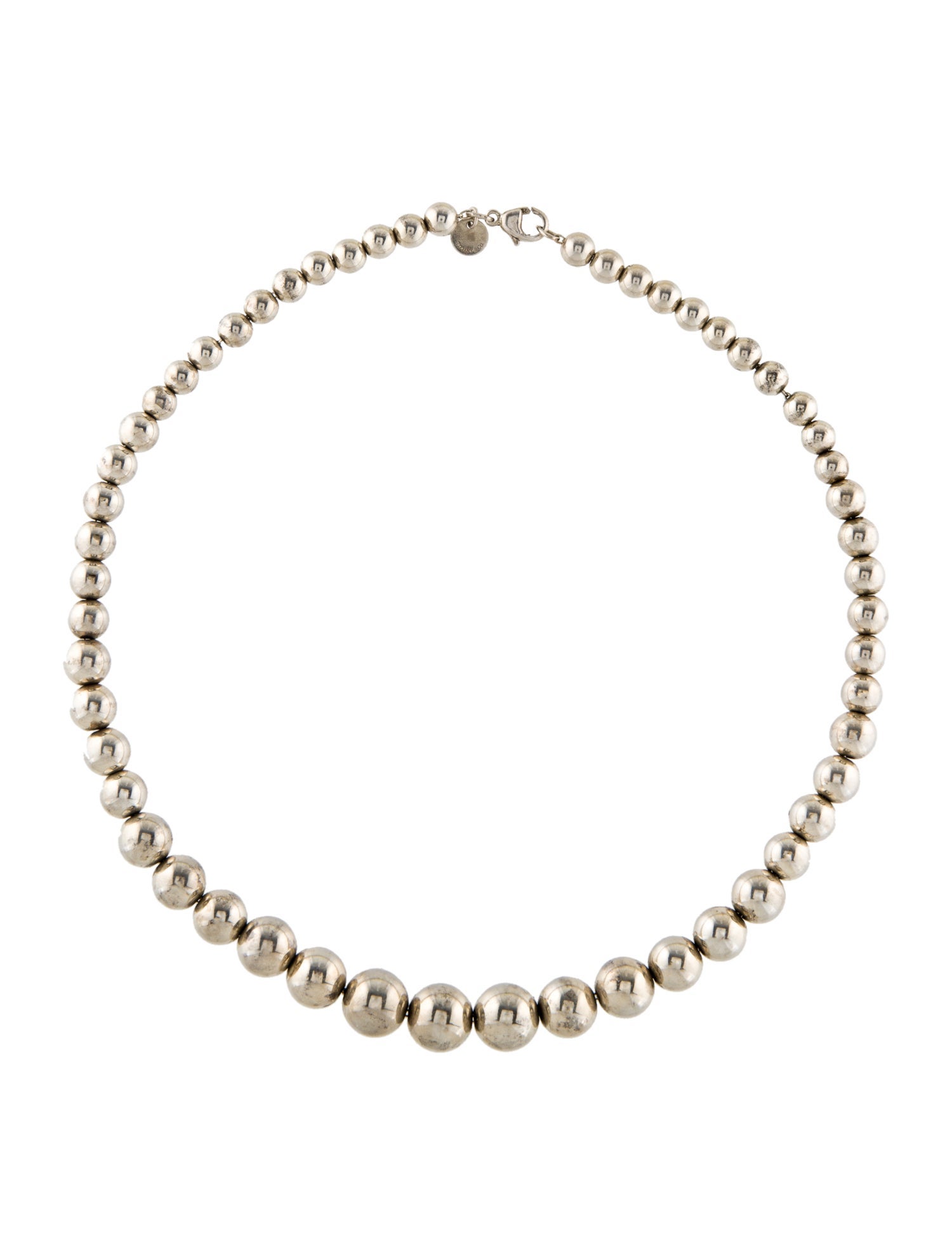 Brunello Cucinelli Bead Necklace - Sterling Silver Bead Strand ...