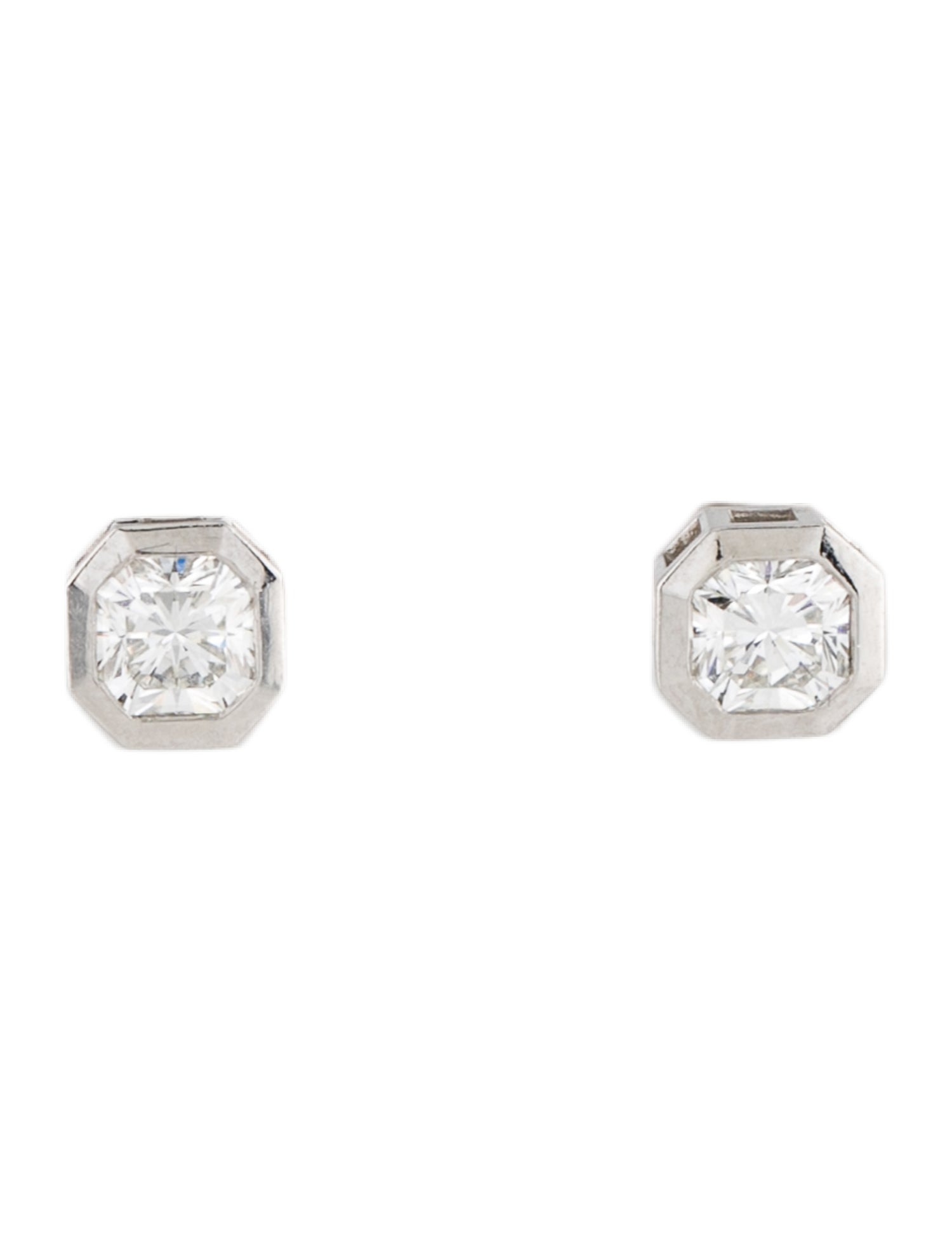 Tiffany & Co. Platinum Lucida Diamond Stud Earrings