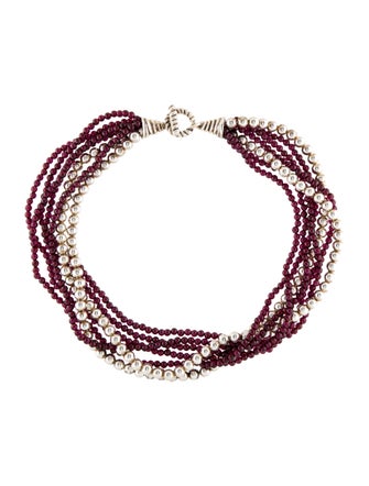 Tiffany & Co. Rhodolite Torsade Multistrand Necklace