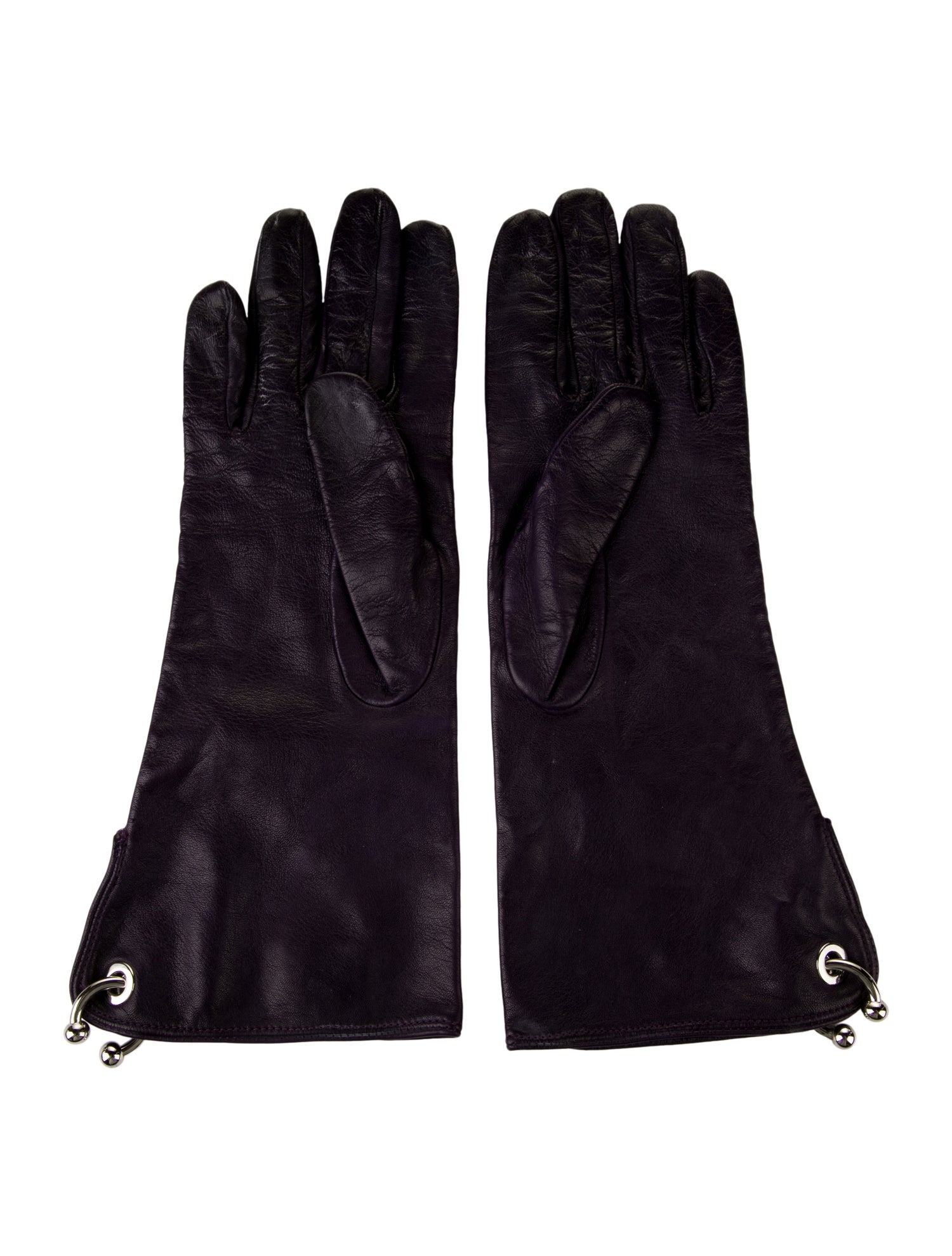 Tiffany & Co. Purple Leather Gloves Purple TIF269312 The RealReal