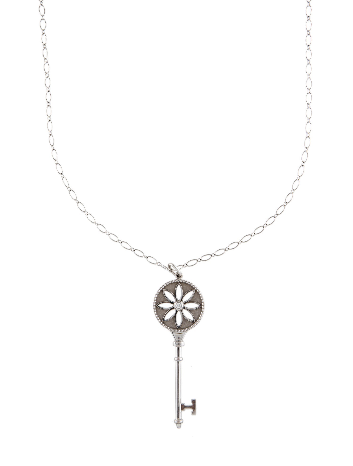 Christian Dior Lock Necklace Silver CHR21830 The RealReal