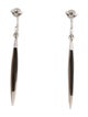 Tiffany & Co. 18k Carnelian, Hematite and Quartz Feather Drop Earrings