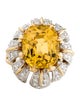 Tiffany & Co. Schlumberger Yellow Sapphire & Diamond Ring