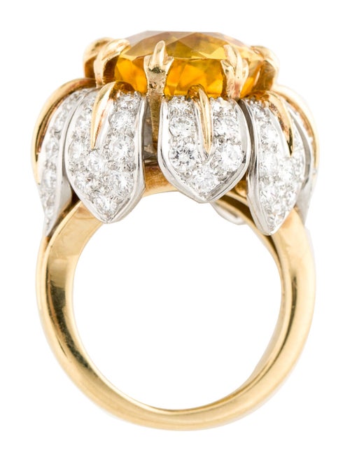 Tiffany & Co. Schlumberger Yellow Sapphire & Diamond Ring