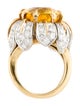 Tiffany & Co. Schlumberger Yellow Sapphire & Diamond Ring