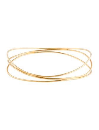 Tiffany & Co. 18K Wave Three-row Bangle