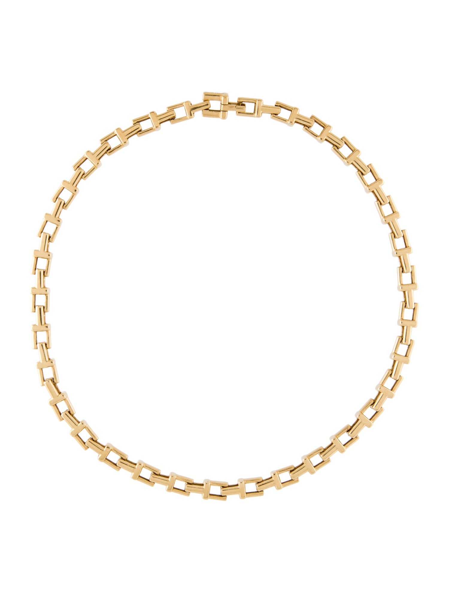 Tiffany & Co. 18K Tiffany T Link Necklace