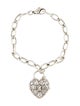 Tiffany & Co. Filigree Heart Lock & Key Charm Bracelet