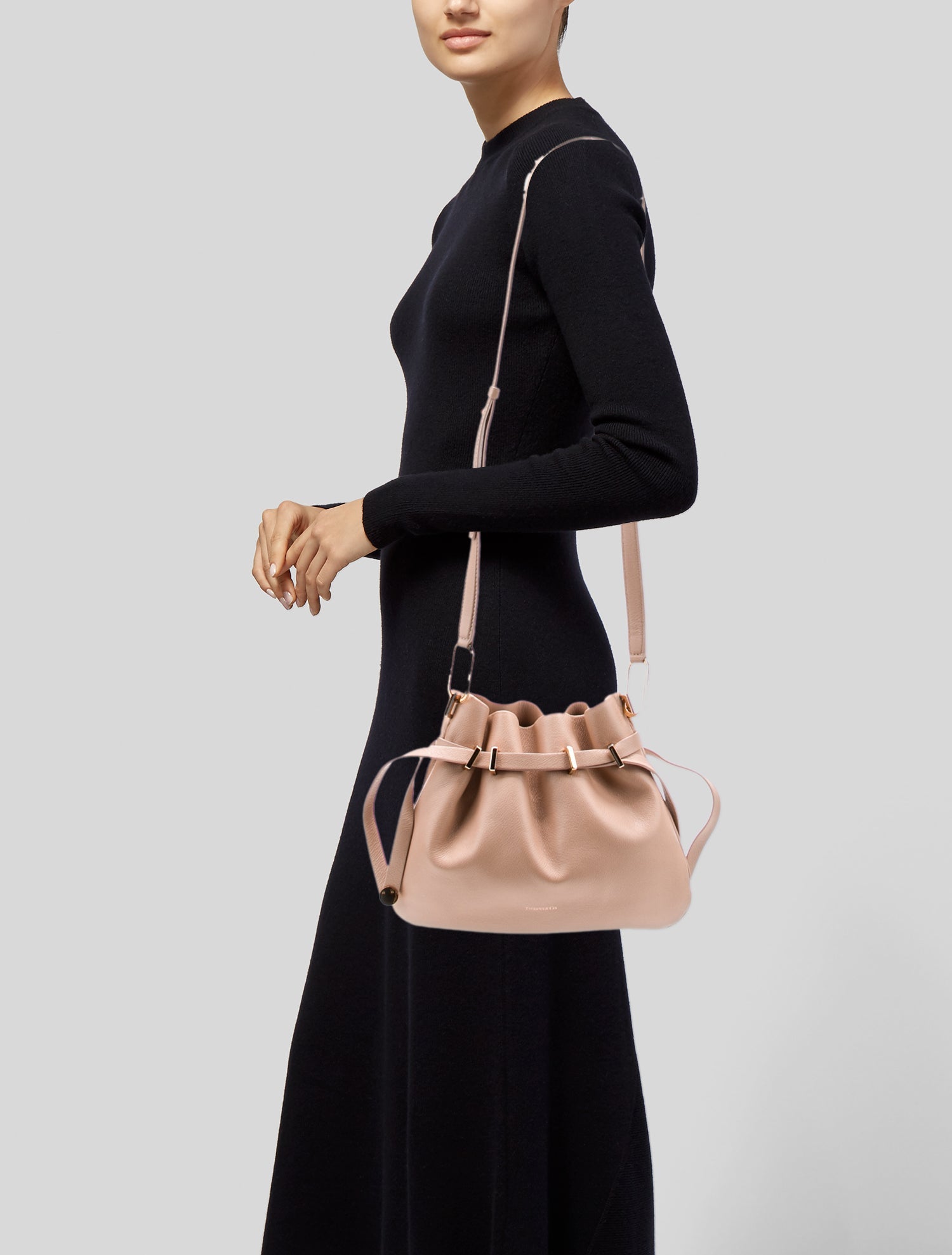 Tiffany & Co. Drawstring Leather Shoulder Bag