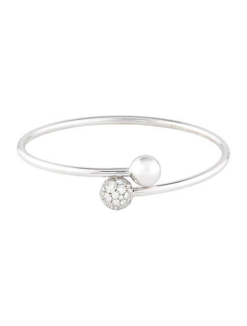 Tiffany & Co. 18K Diamond Ball Bypass Bracelet