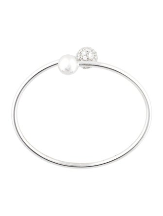 Tiffany & Co. 18K Diamond Ball Bypass Bracelet