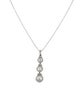 Tiffany & Co. Platinum Diamond Drop Pendant Necklace