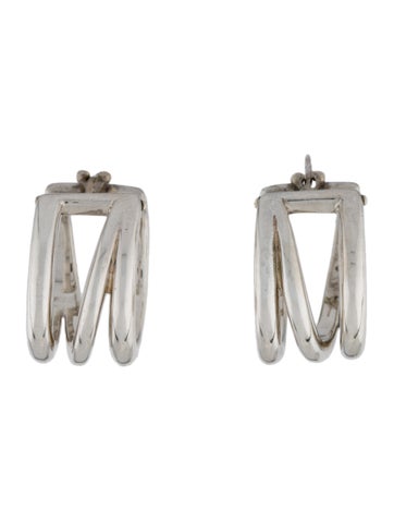 Tiffany & Co. Hoop Vintage Zig Zag Earrings
