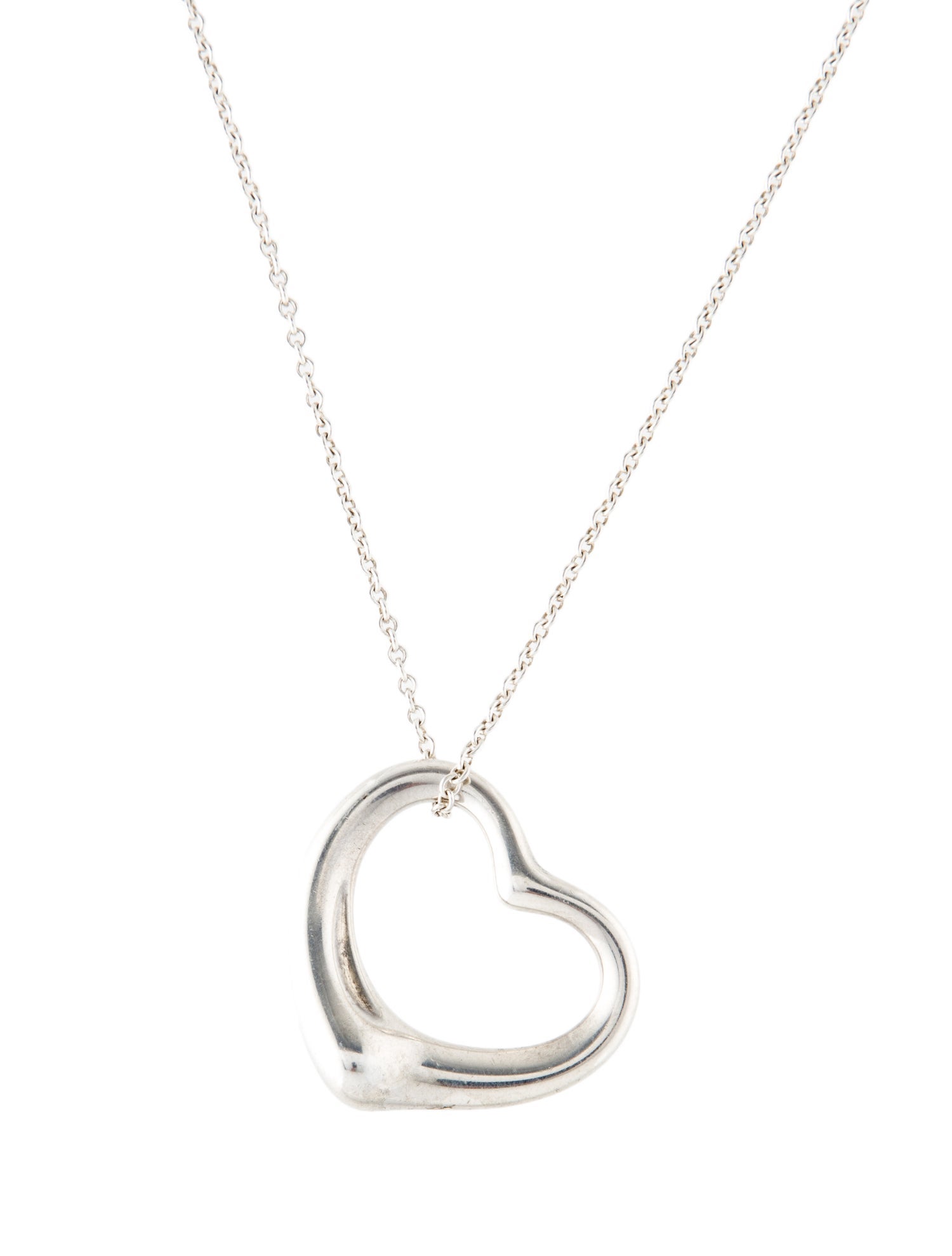 Tiffany & Co. Open Heart Pendant Necklace