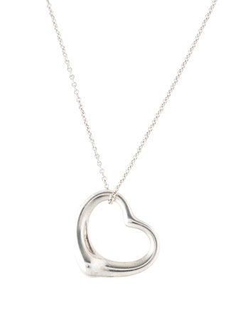 Tiffany & Co. Open Heart Pendant Necklace