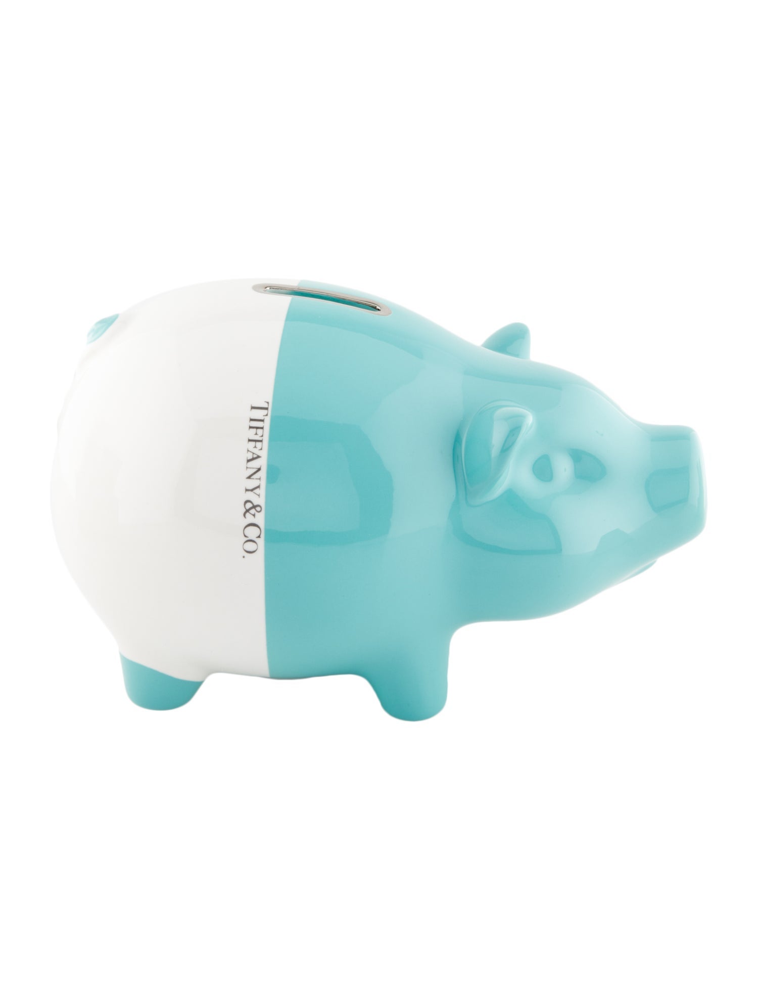 Tiffany & Co. Color Block Piggy bank Blue Decorative Accents, Decor