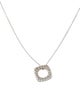 Tiffany & Co. 18K Diamond Cushion Square Pendant Necklace