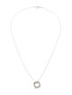Tiffany & Co. 18K Diamond Cushion Square Pendant Necklace