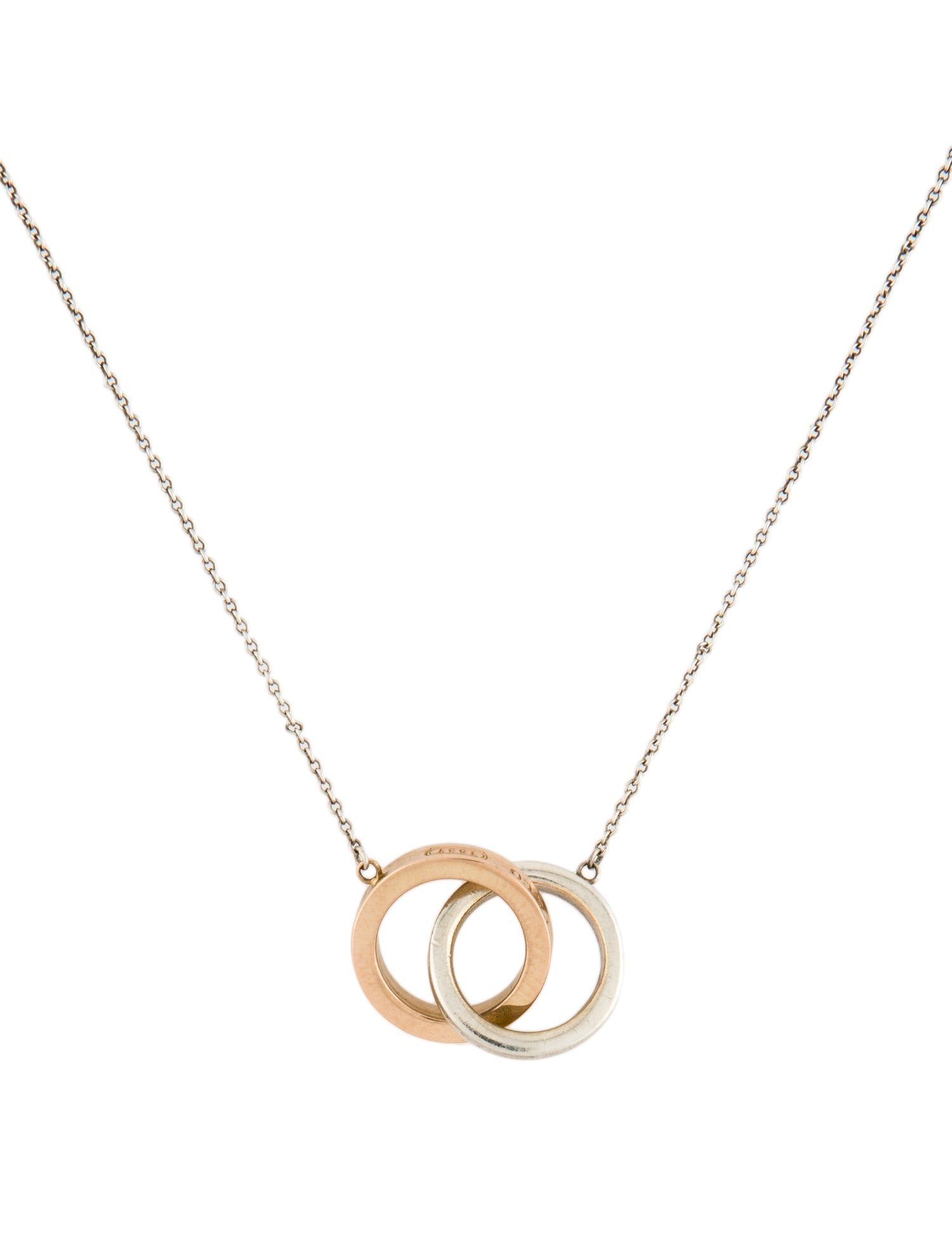 Tiffany & Co. Two-Tone Interlocking Circles Pendant Necklace