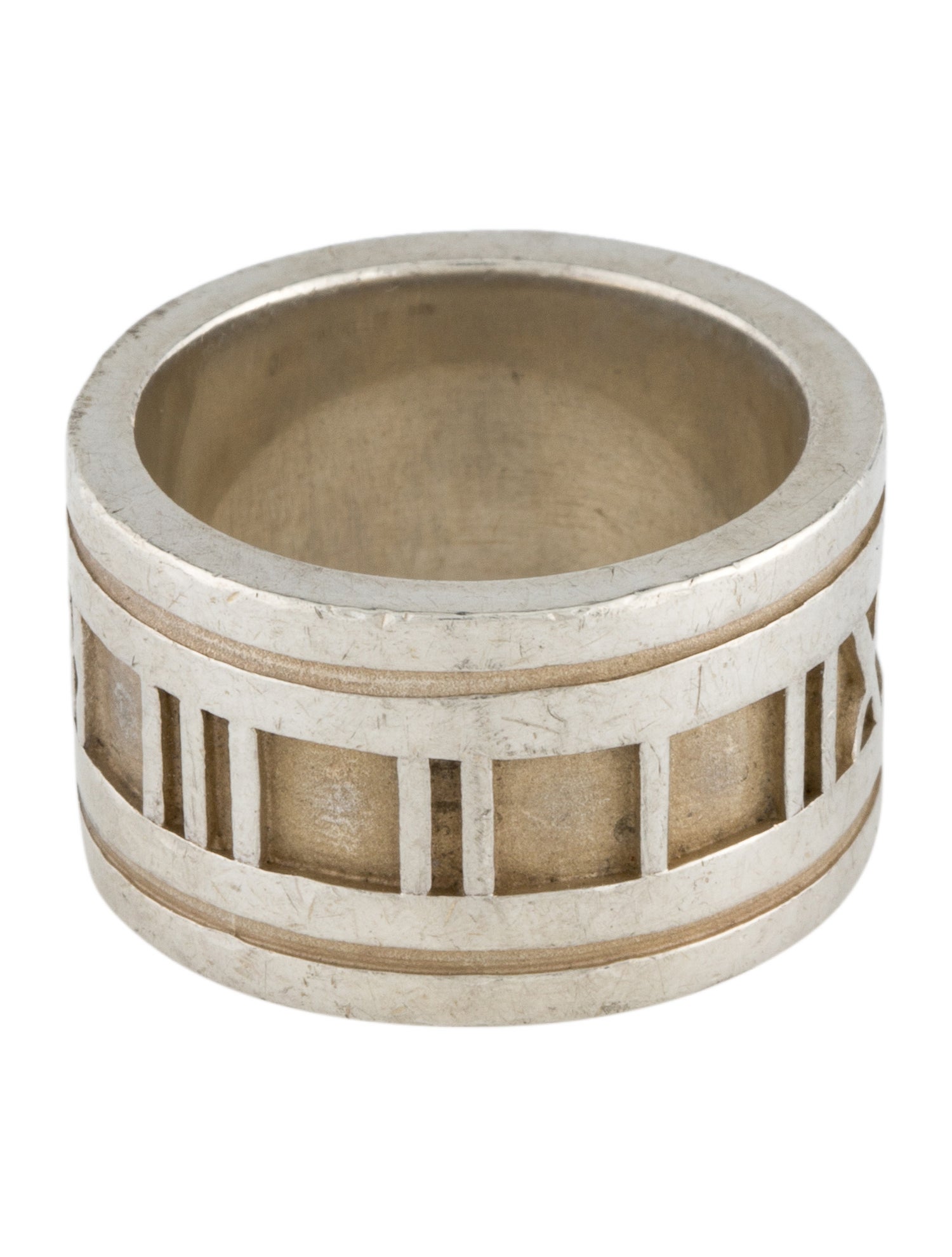 Tiffany & Co. Vintage Atlas Wide Band Sterling Silver Band, Rings