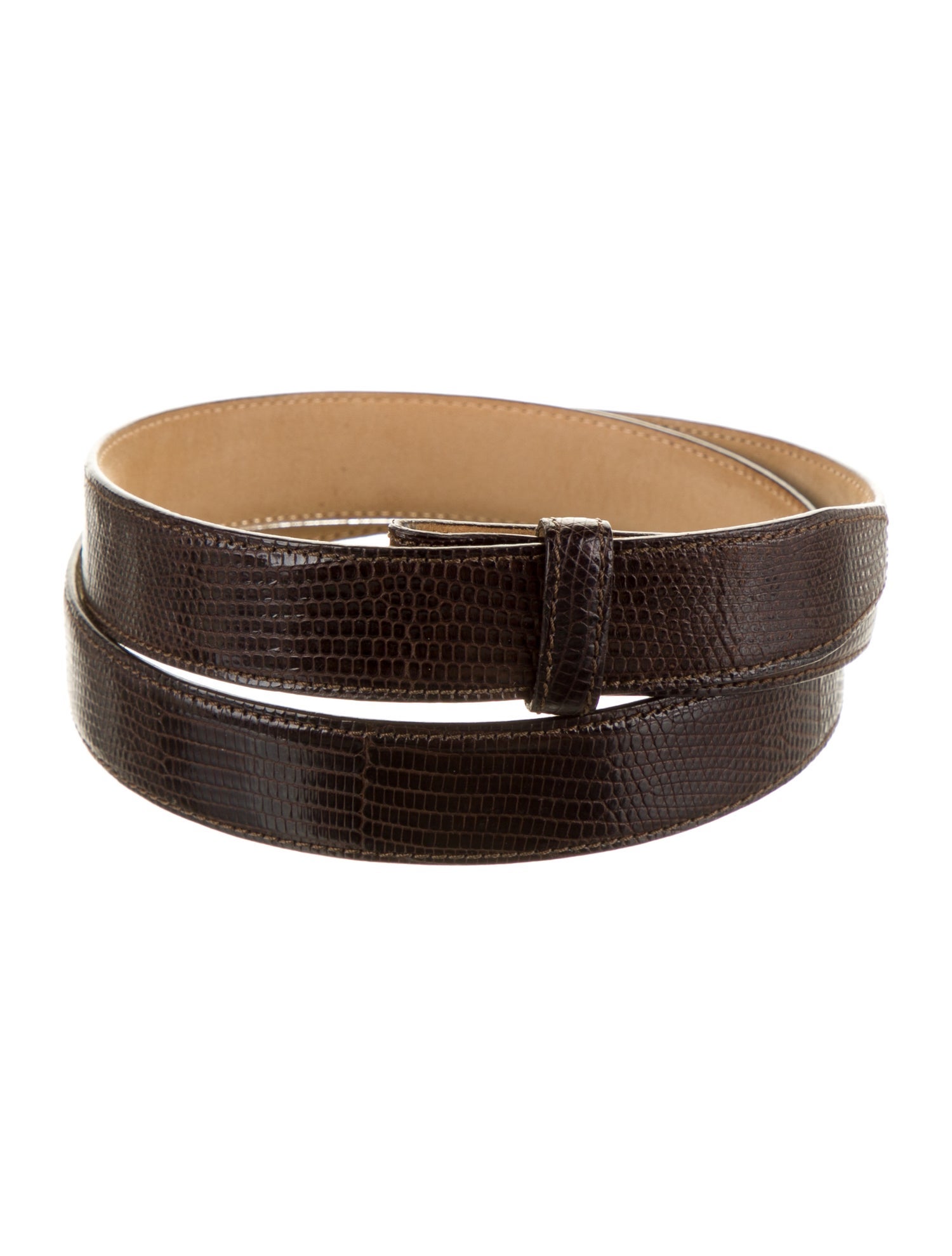 Tiffany & Co. Skinny Crocodile Waist Belt