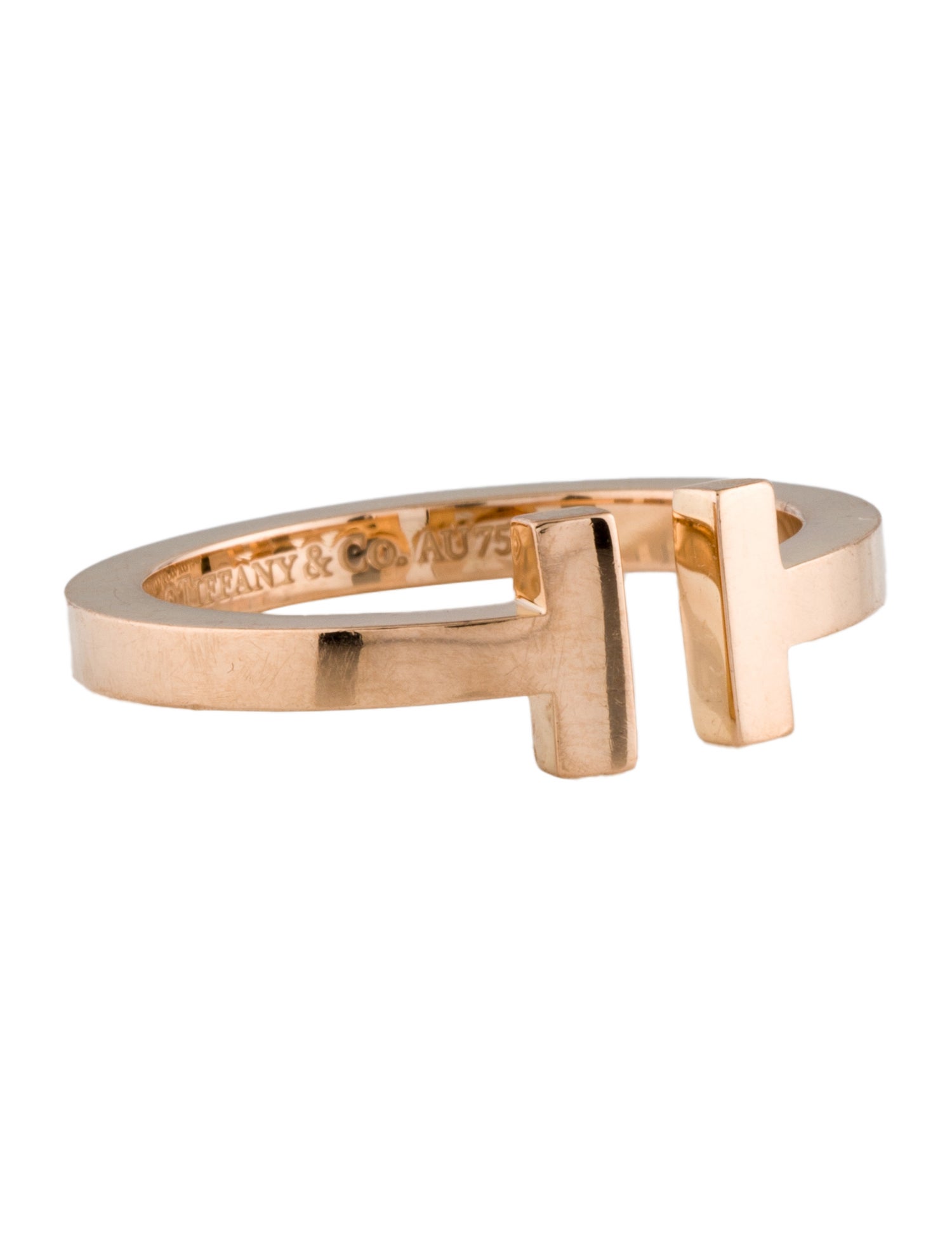 Tiffany & Co. 18K Square Ring 18K Rose Gold Band, Rings TIF298232