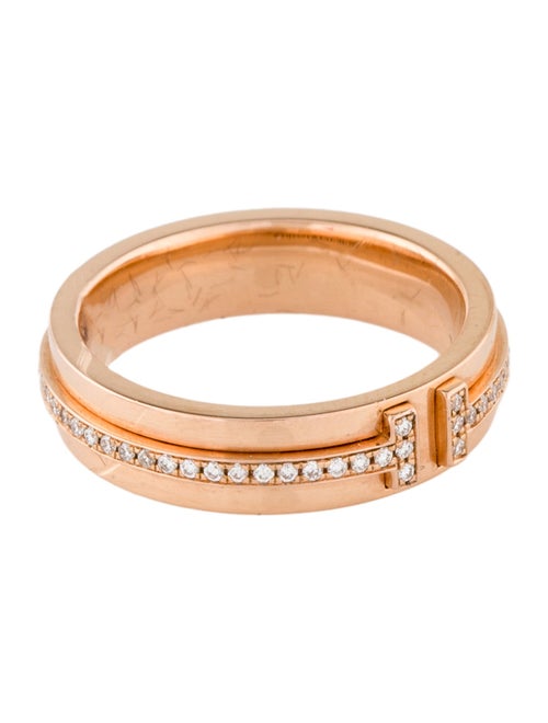 Tiffany & Co. 18K Diamond T Narrow Band