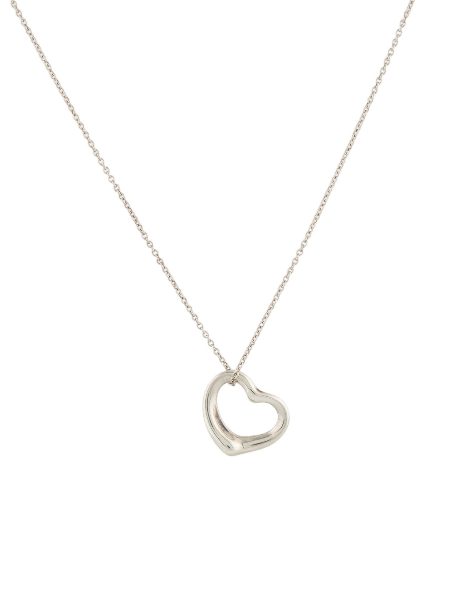 Tiffany & Co. Open Heart Pendant Necklace