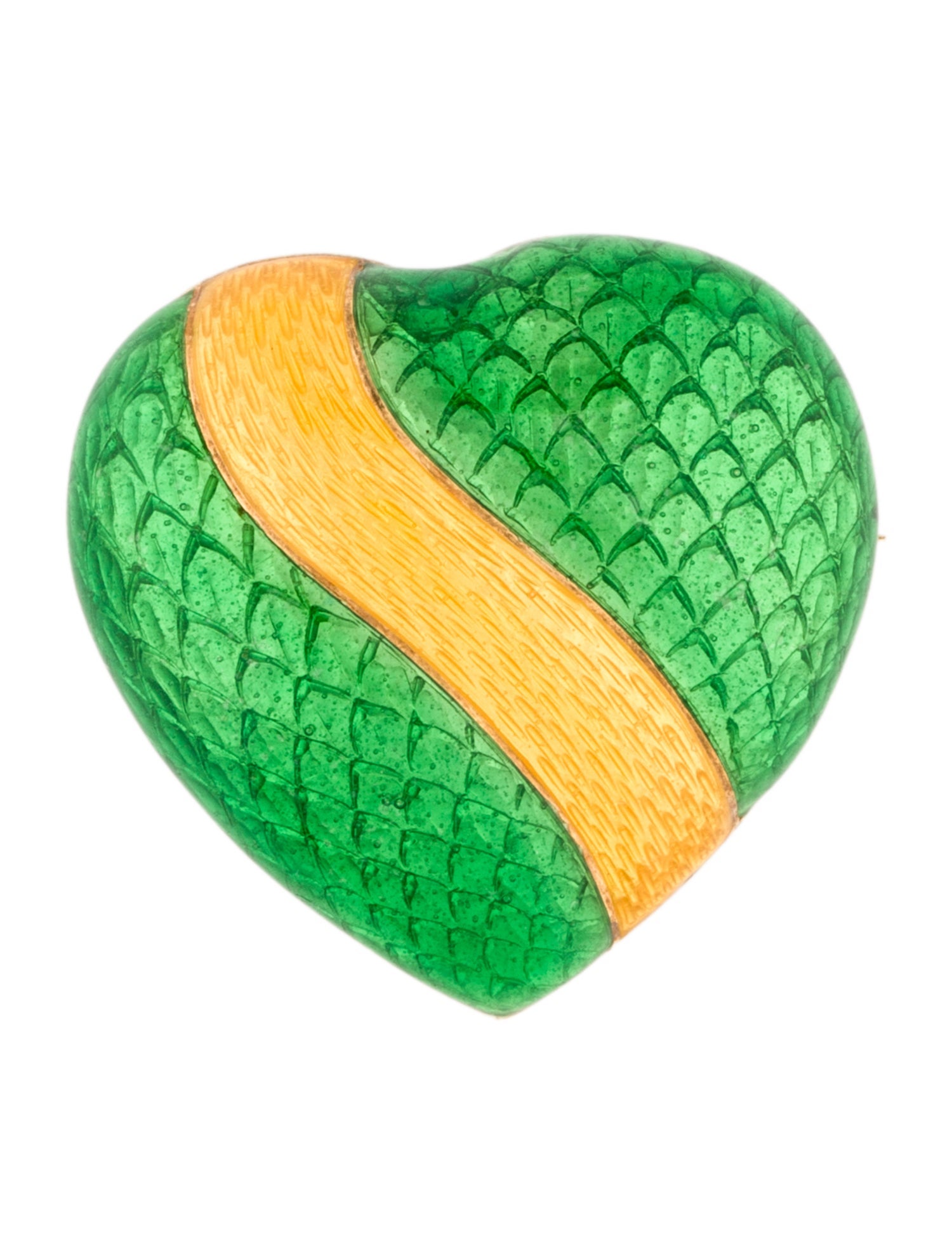 Tiffany & Co. Vintage 18K Enamel Heart Pin