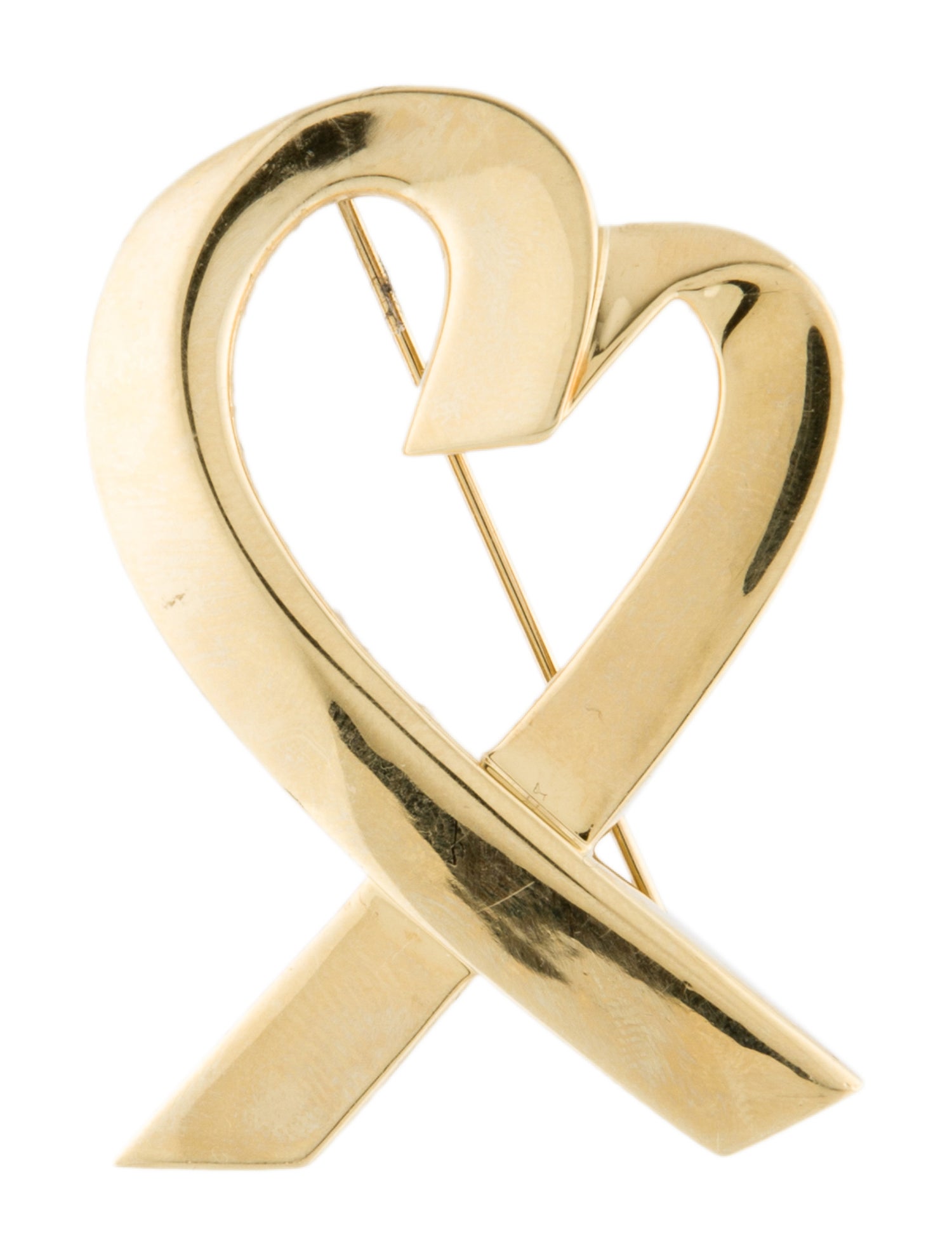 Tiffany & Co. Vintage 18K Loving Heart Brooch
