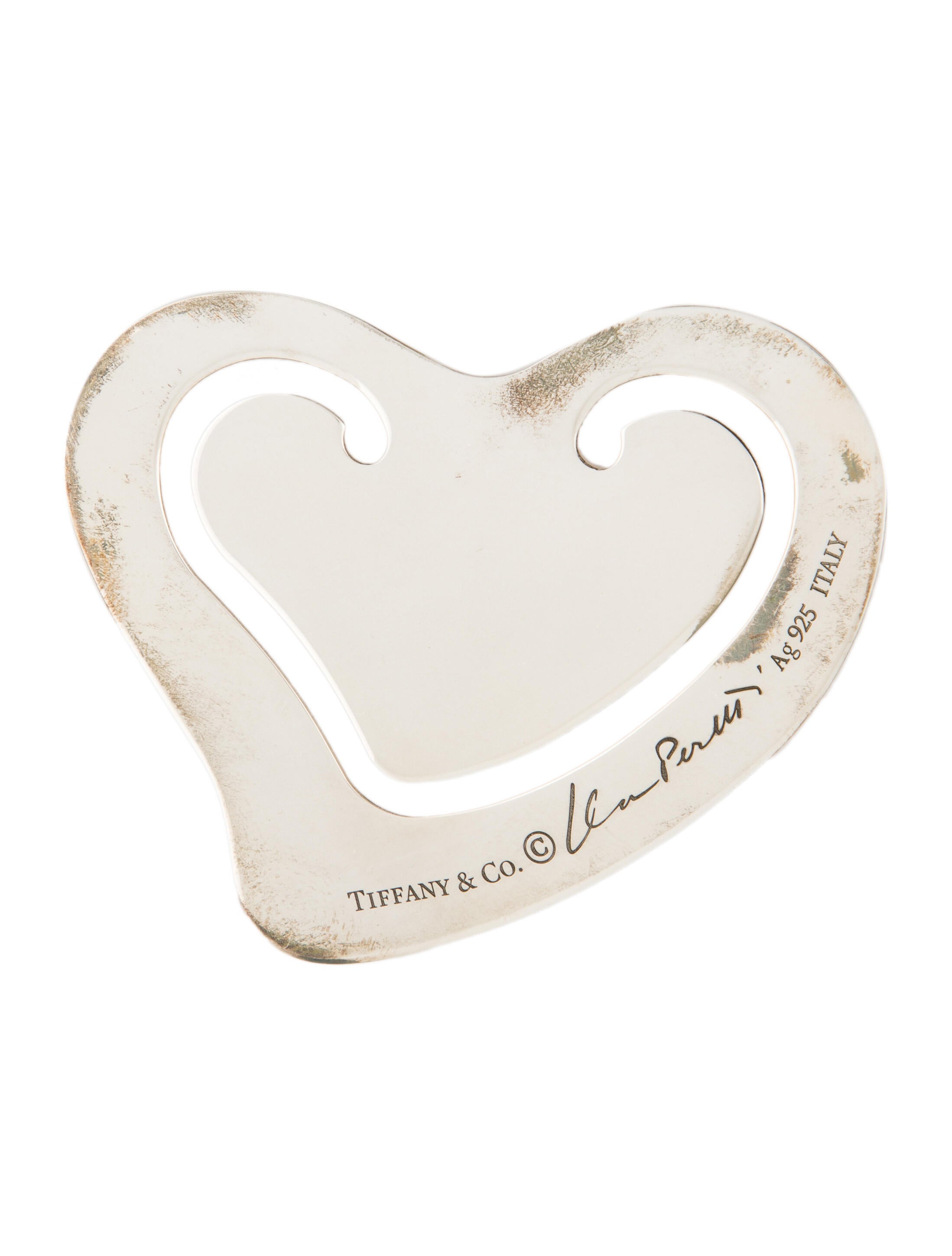 Tiffany & Co. Elsa Peretti Sterling Heart Bookmark - Silver