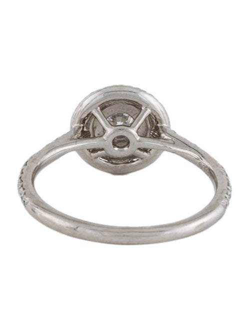 Tiffany & Co. Platinum Diamond Double Halo Soleste Engagement Ring