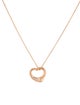 Tiffany & Co. 18K Diamond Open Heart Pendant Necklace