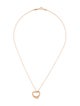 Tiffany & Co. 18K Diamond Open Heart Pendant Necklace