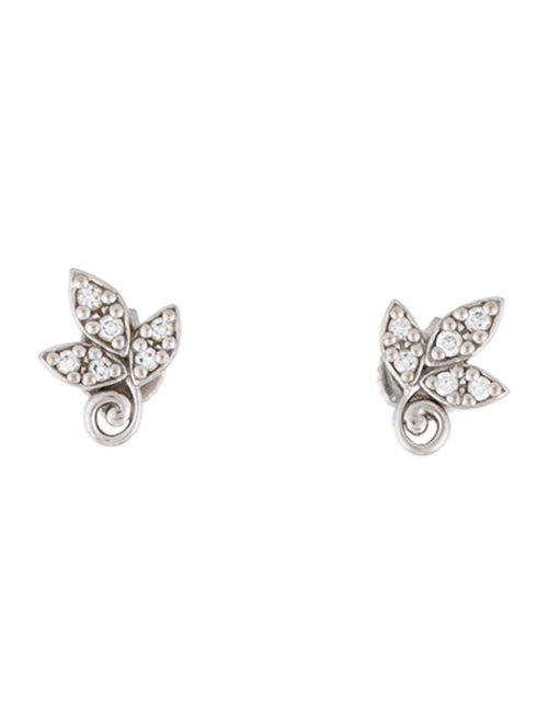 Tiffany & Co. 18K Diamond Olive Leaf Earrings