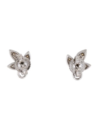 Tiffany & Co. 18K Diamond Olive Leaf Earrings