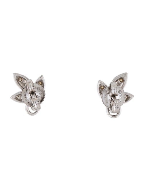 Tiffany & Co. 18K Diamond Olive Leaf Earrings